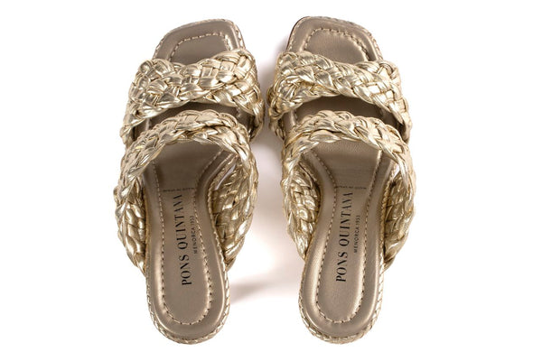 Pons Quintana SANDALIA TACON FIJI PLATINO