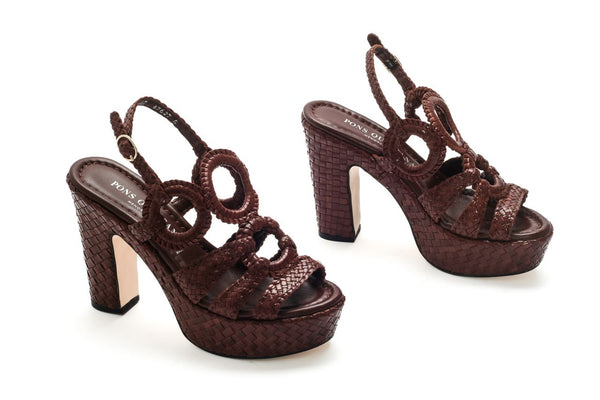 Pons Quintana SANDALIA TACON GENOVA CAOBA