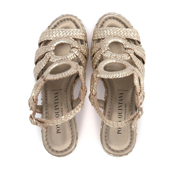 Pons Quintana SANDALIA TACON GENOVA METAL PLATINO