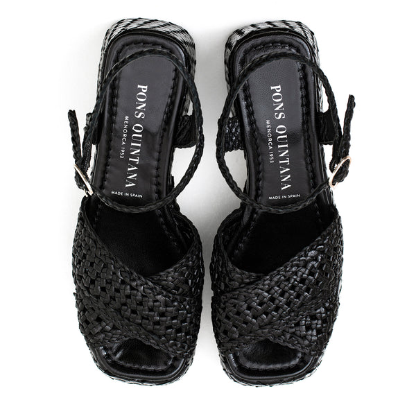 Pons Quintana SANDALIA TACON GUINEA NEGRA