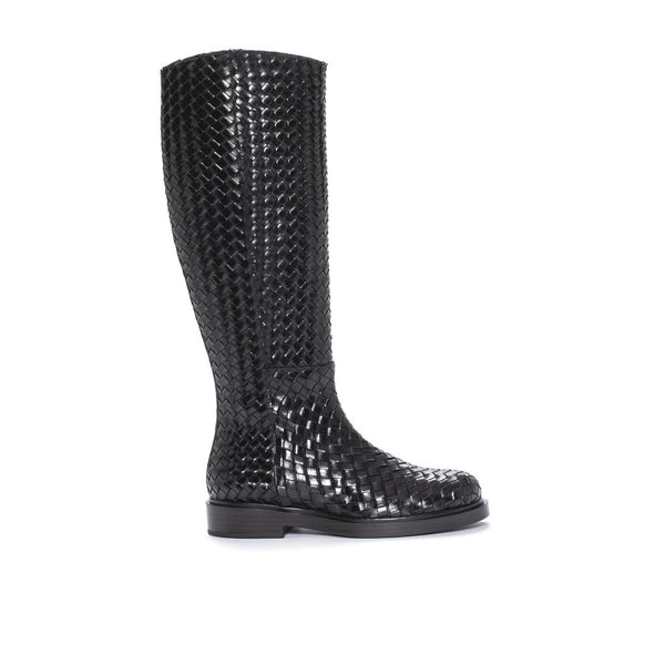 pons quintana SELINE BOOT 8MM BRAIDED NEPAL BLACK