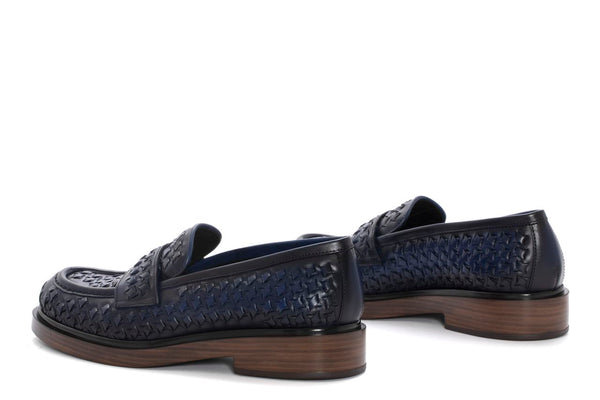Pons Quintana SELINE LOAFER NEPAL BRAIDED COBALT