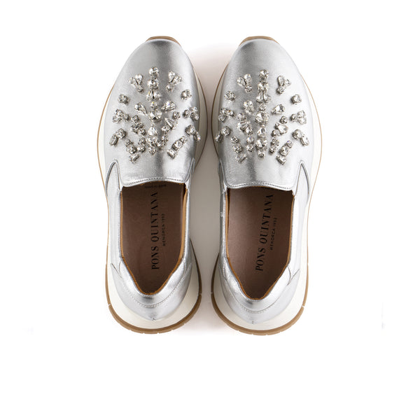 Pons Quintana SLIP ON NAPA MANDY NAPA METAL SILVER