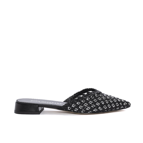 pons quintana SONIA BLACK FLAT SANDAL