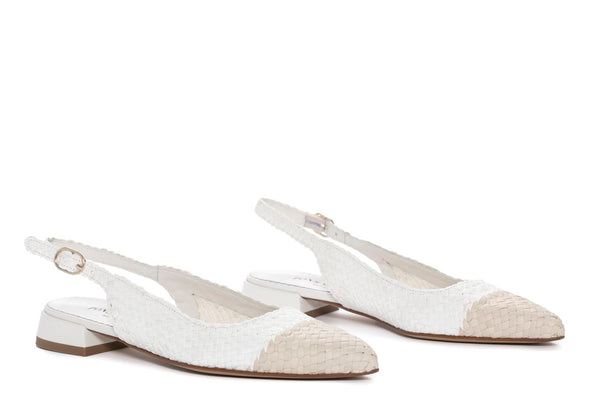 Pons Quintana SONIA WET SALINA/MILK FLAT SANDAL