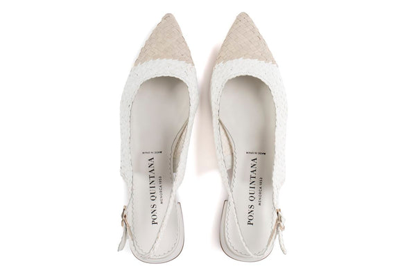 Pons Quintana SONIA WET SALINA/MILK FLAT SANDAL