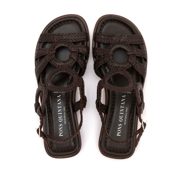 Pons Quintana TINA CAFE FLAT SANDAL