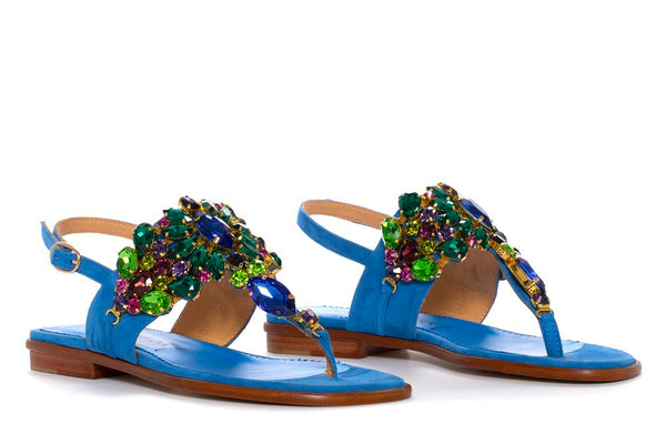 Pons Quintana TINA COBALT FLAT SANDAL