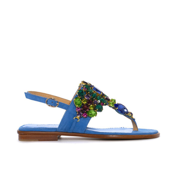 pons quintana TINA COBALT FLAT SANDAL