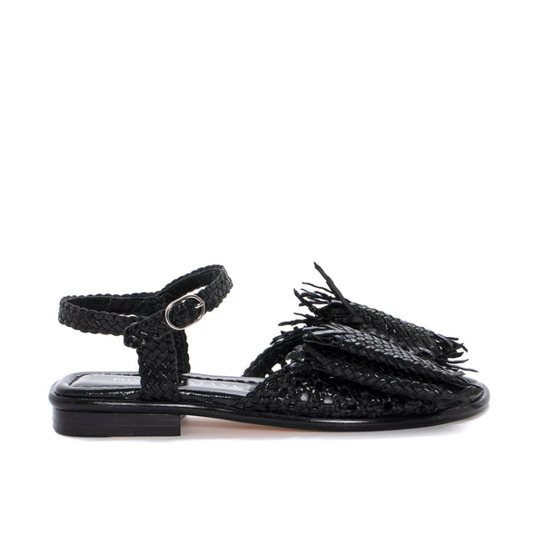 pons quintana TINA FLAT SANDAL WITH BLACK BOW