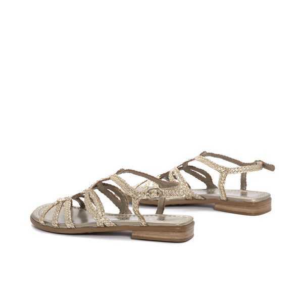 Pons Quintana TINA METAL PLATINO FLAT SANDAL