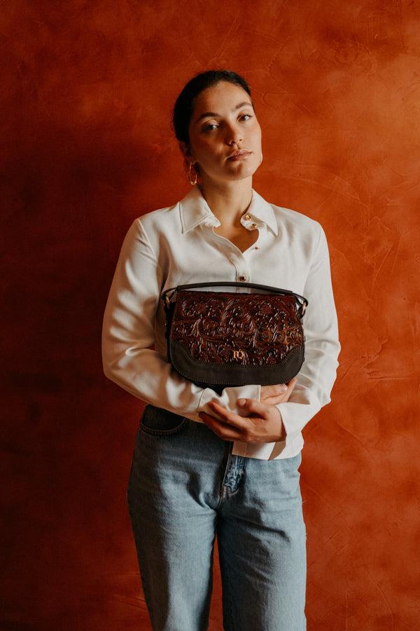 pons quintana V175 CHARRO LEATHER CROSSBODY BAG