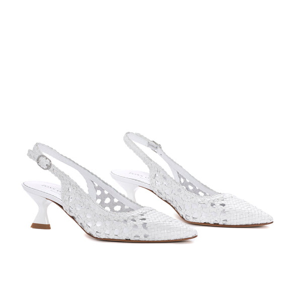 Pons Quintana WHITE CAROL HEEL SHOE