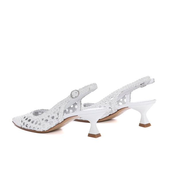 Pons Quintana WHITE CAROL HEEL SHOE