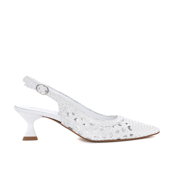 pons quintana WHITE CAROL HEEL SHOE