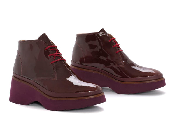 Pons Quintana RAQUEL PATENT LEATHER PLATFORM ANKLE BOOT CHIENTI