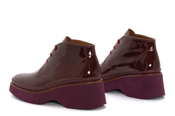 Pons Quintana RAQUEL PATENT LEATHER PLATFORM ANKLE BOOT CHIENTI