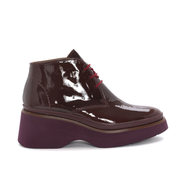 pons quintana RAQUEL PATENT LEATHER PLATFORM ANKLE BOOT CHIENTI