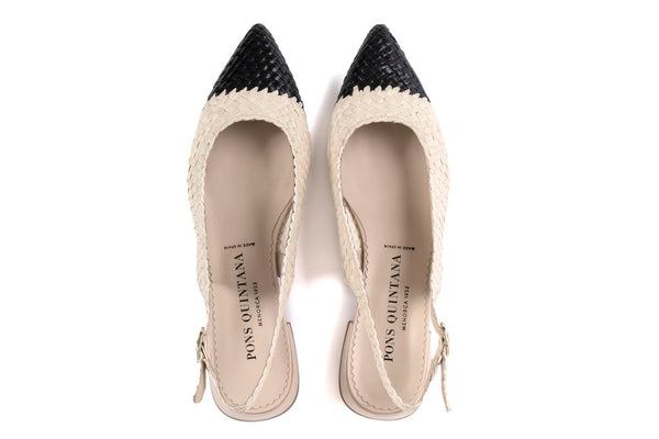 Pons Quintana SANDALIA PLANA SONIA WET SALINAS/NEGRO