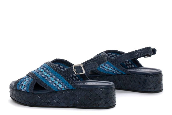 Pons Quintana SANDALIA PLATAFORMA FORLI AZULON V254