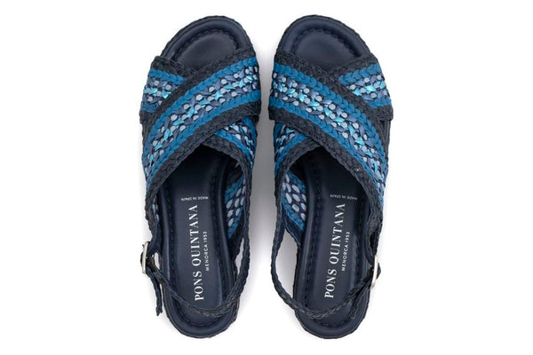 Pons Quintana SANDALIA PLATAFORMA FORLI AZULON V254