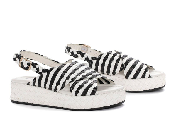 Pons Quintana SANDALIA PLATAFORMA FORLI NEGRO+WET MILK