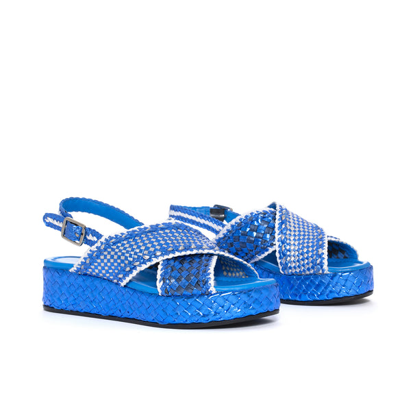 Pons Quintana SANDALIA PLATAFORMA FORLI RETXA METAL V189