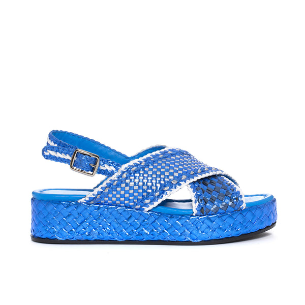 pons quintana SANDALIA PLATAFORMA FORLI RETXA METAL V189