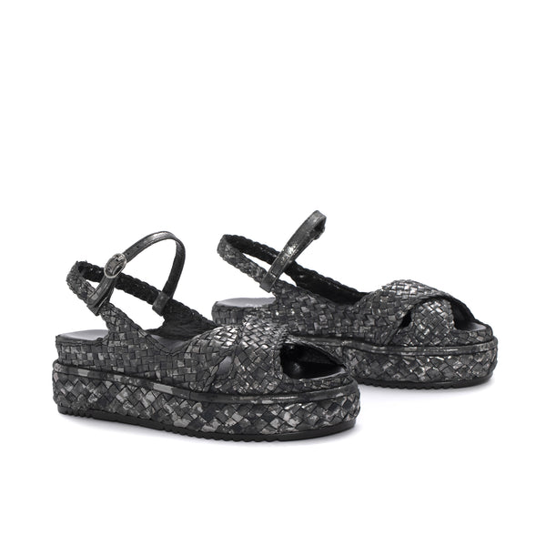 Pons Quintana SANDALIA PLATAFORMA MAIKA GAUDET NEGRO