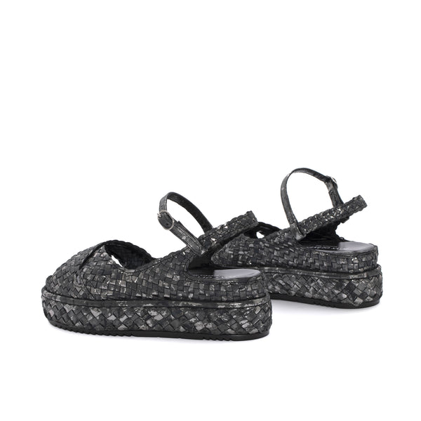 Pons Quintana SANDALIA PLATAFORMA MAIKA GAUDET NEGRO