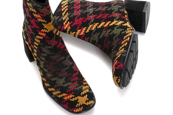 Pons Quintana Vichy Glasgow Black Heeled Ankle Boot C/3