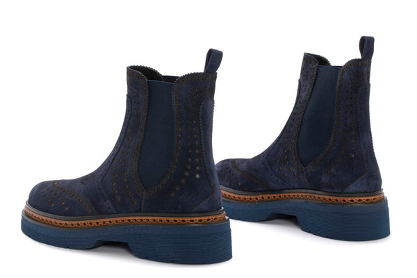 Pons Quintana YANNY VELOUR OCEAN PLATFORM ANKLE BOOT