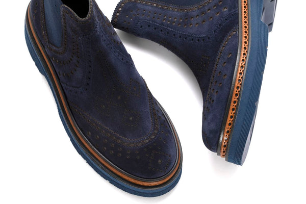 Pons Quintana YANNY VELOUR OCEAN PLATFORM ANKLE BOOT