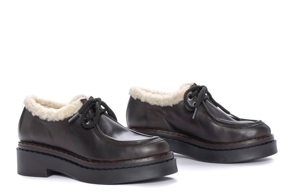 Pons Quintana ZAPATO PLATAFORMA NADIA MAKETE EXPRESS + MOUTON BEIGE