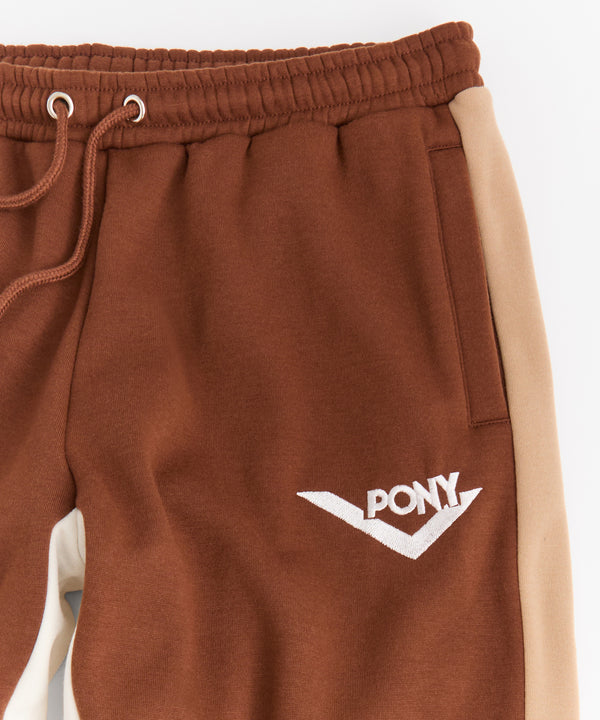 Pony CHEVRON BROWN FLEECE PANT S
