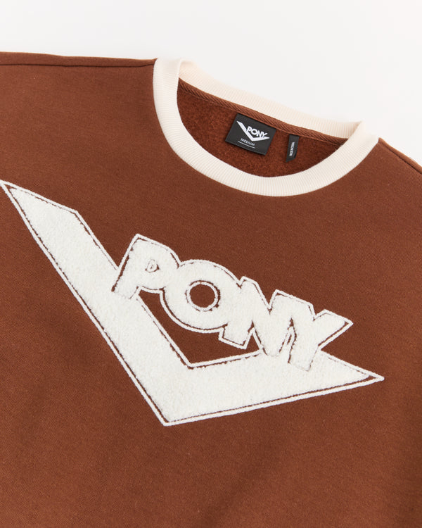 Pony CHEVRON FLEECE CREWNECK S