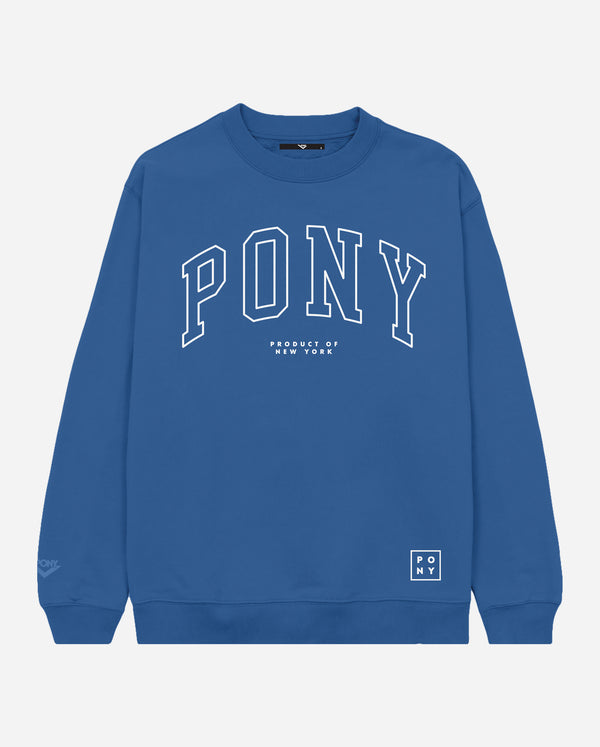 pony COLLEGIATE EMBROIDERED CREWNECK L