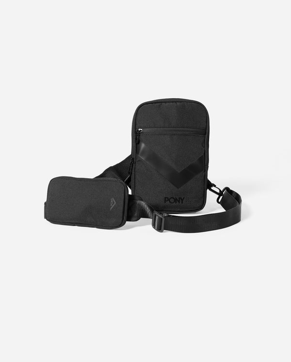 pony DAVE ALL DAY BLACK BACKPACK