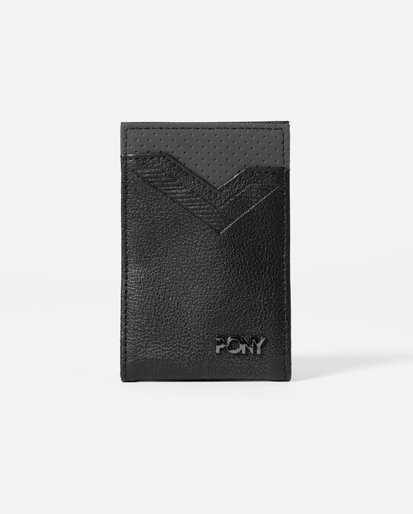 pony GIL TWO FOLD BLACK WALLET WITH MAGNETIC