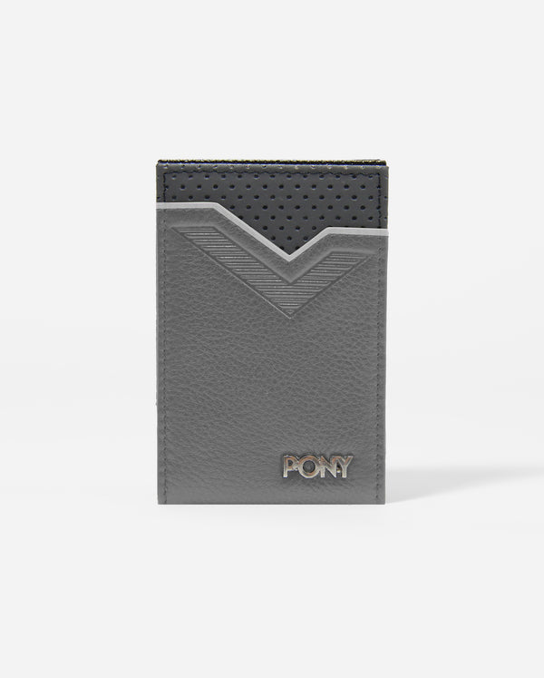 pony GIL TWO FOLD GREY WALLET WITH MAGNETIC