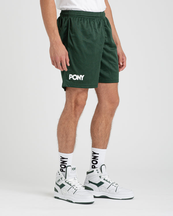 Pony GREEN WORDMARK MESH SHORT XL