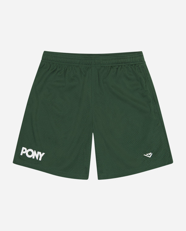pony GREEN WORDMARK MESH SHORT XL