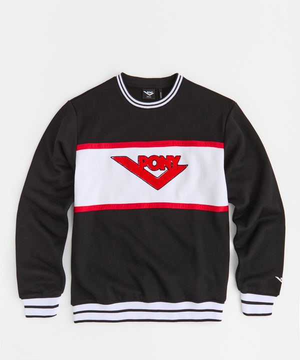 pony JACQUARD COLLAR CREWNECK S