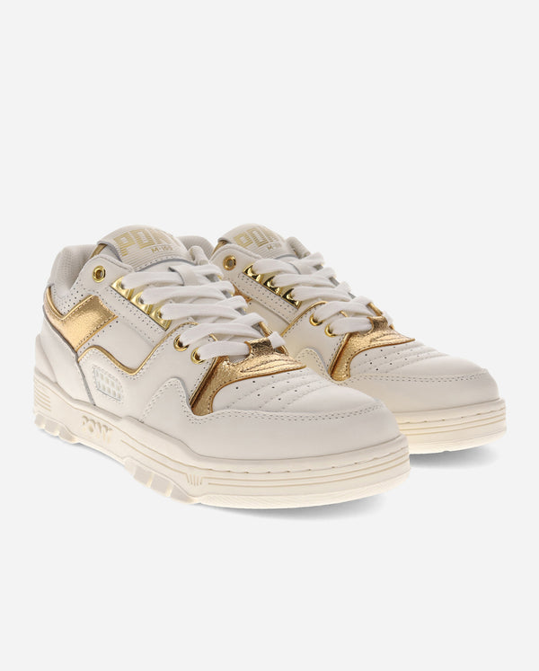 Pony M-100 LOW METALLIC SNOW WHITE/GOLD