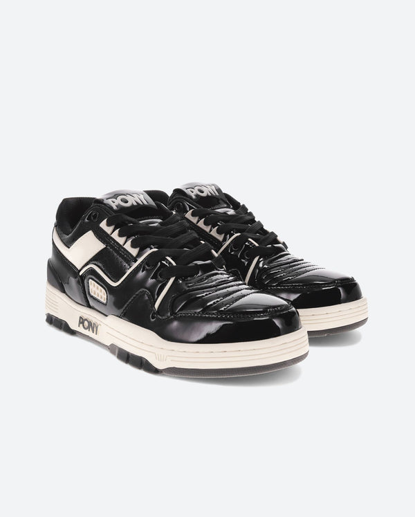 Pony M-100 LOW PATENT BLACK/OFF WHITE