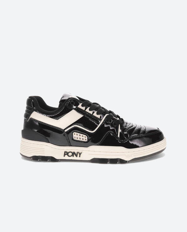 pony M-100 LOW PATENT BLACK/OFF WHITE