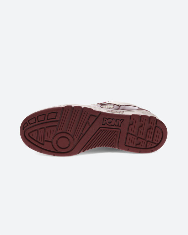 Pony M-100 LOW PATENT BURGUNDY/OFF WHITE