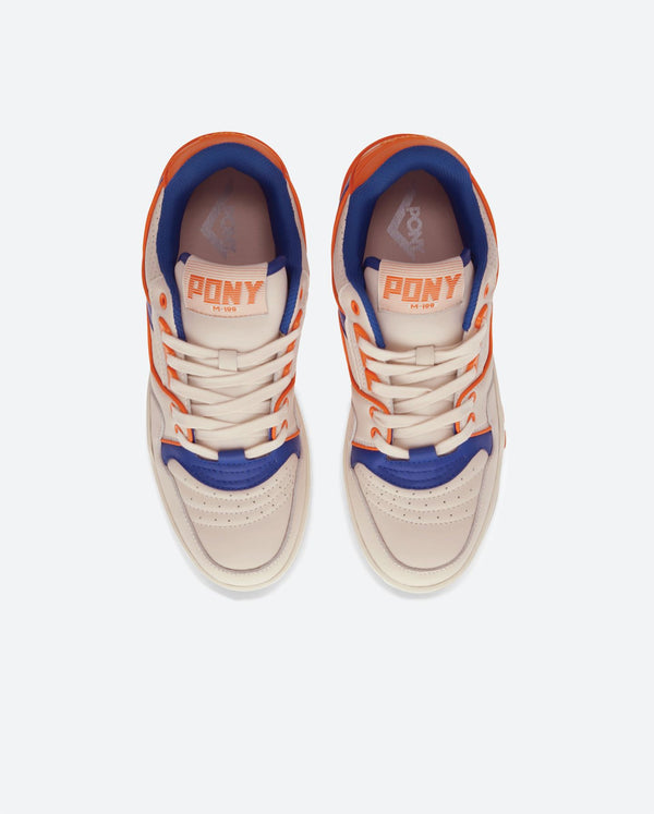 Pony M-100 LOW VINTAGE OFF WHITE/BLUE/ORANGE