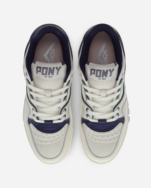 Pony M-100 LOW VINTAGE SNOW WHITE/NAVY/GREEN