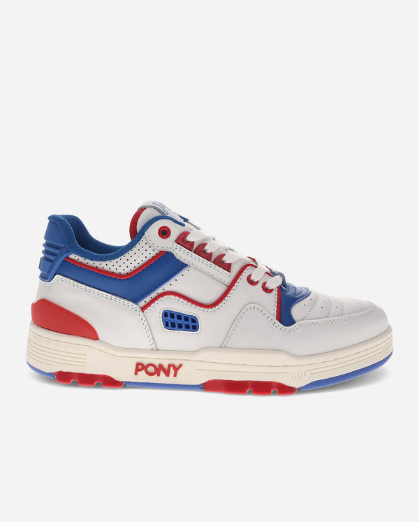 pony M-100 LOW VINTAGE WHITE/ROYAL BLUE/RED